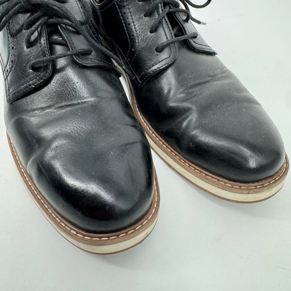 Gordon Rush Dress Shoe Mens Size‎ 11 Black Leather Plain Toe Oxford 301334